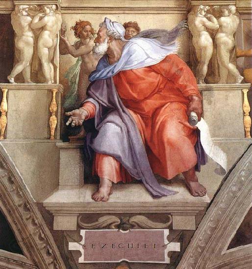 Michelangelo Buonarroti Ezekiel Spain oil painting art